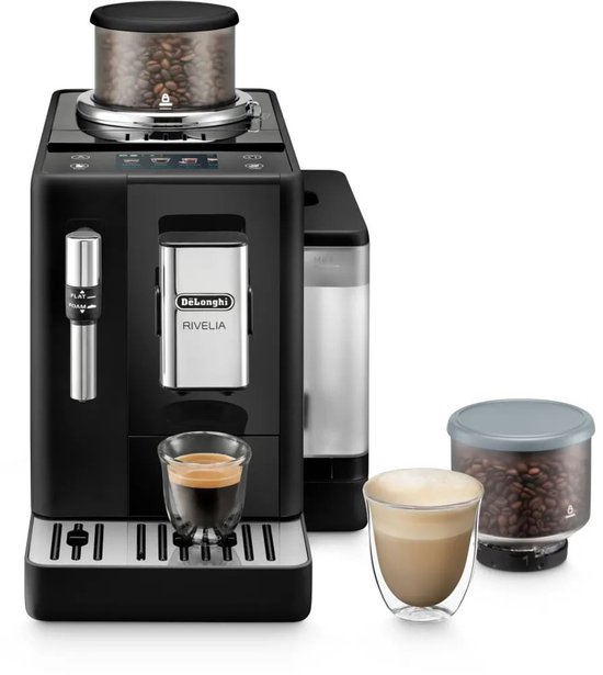 De'Longhi Rivelia EXAM440.35.B - Machine à expresso entièrement automatique - Onyx Black - Machine à café à grains