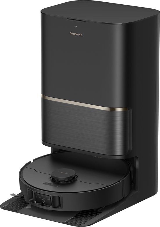 Dreame Robot L50 Ultra AE - Aspirateur robot avec fonction serpillère - Puissance d'aspiration de 28 000 Pa - Station de vidange automatique - Brosse latérale extensible - DryBoard - Noir